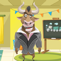 Barry the bull singing Happy Birthday song
